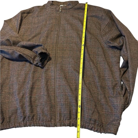 Vintage BonWorth Plaid Zip Up Jacket L/XL Brown Checkered USA Made 🇺🇸 1990s 1980 - Picture 8 of 9